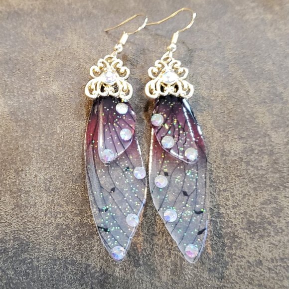 Fairy Wing Earrings - Picture 2 of 2